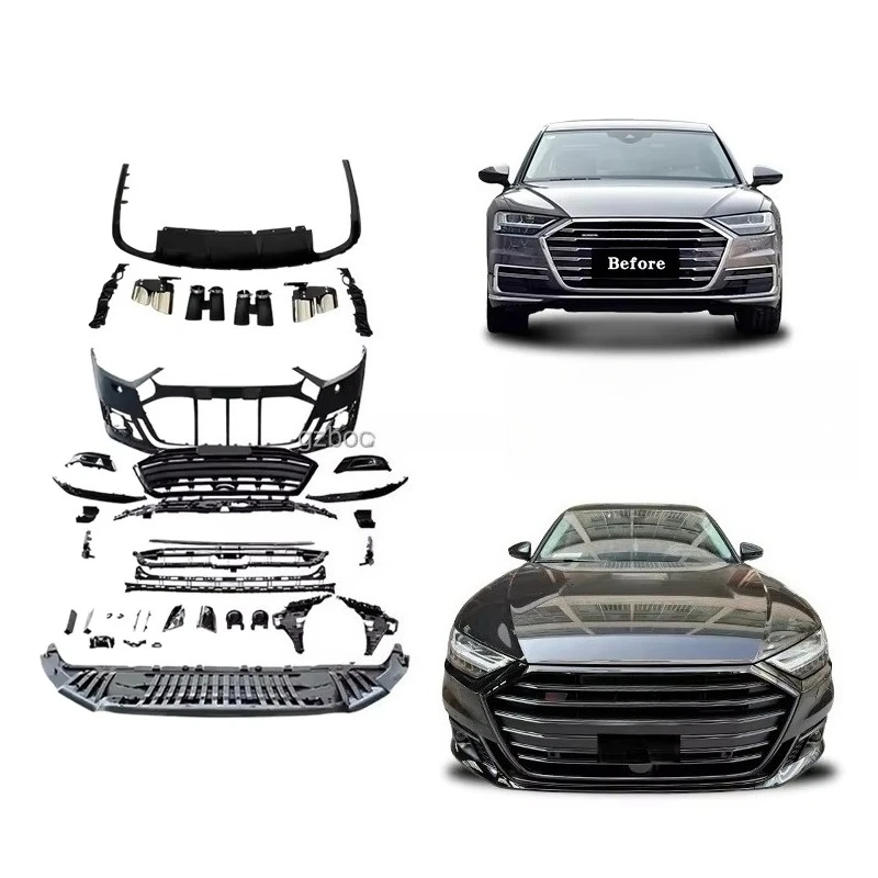 2019-2023 AudiS A8 S8 Old to New 2024 2025 S8 Body Kit Front Rear Bumper Grille Diffuser Exhaust Pipe
2019-2023 AudiS A8 S8 Old to New 2024 2025 S8 Body Kit Front Rear Bumper Grille Diffuser Exhaust Pipe