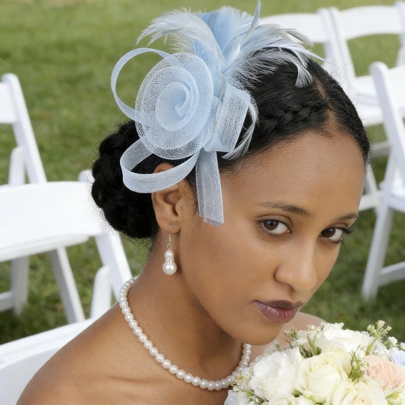 Vintage Feather Headband for Women Elegant 50s Fascinator Hat Tea Party Wedding Headwear
Vintage Feather Headband for Women Elegant 50s Fascinator Hat Tea Party Wedding Headwear