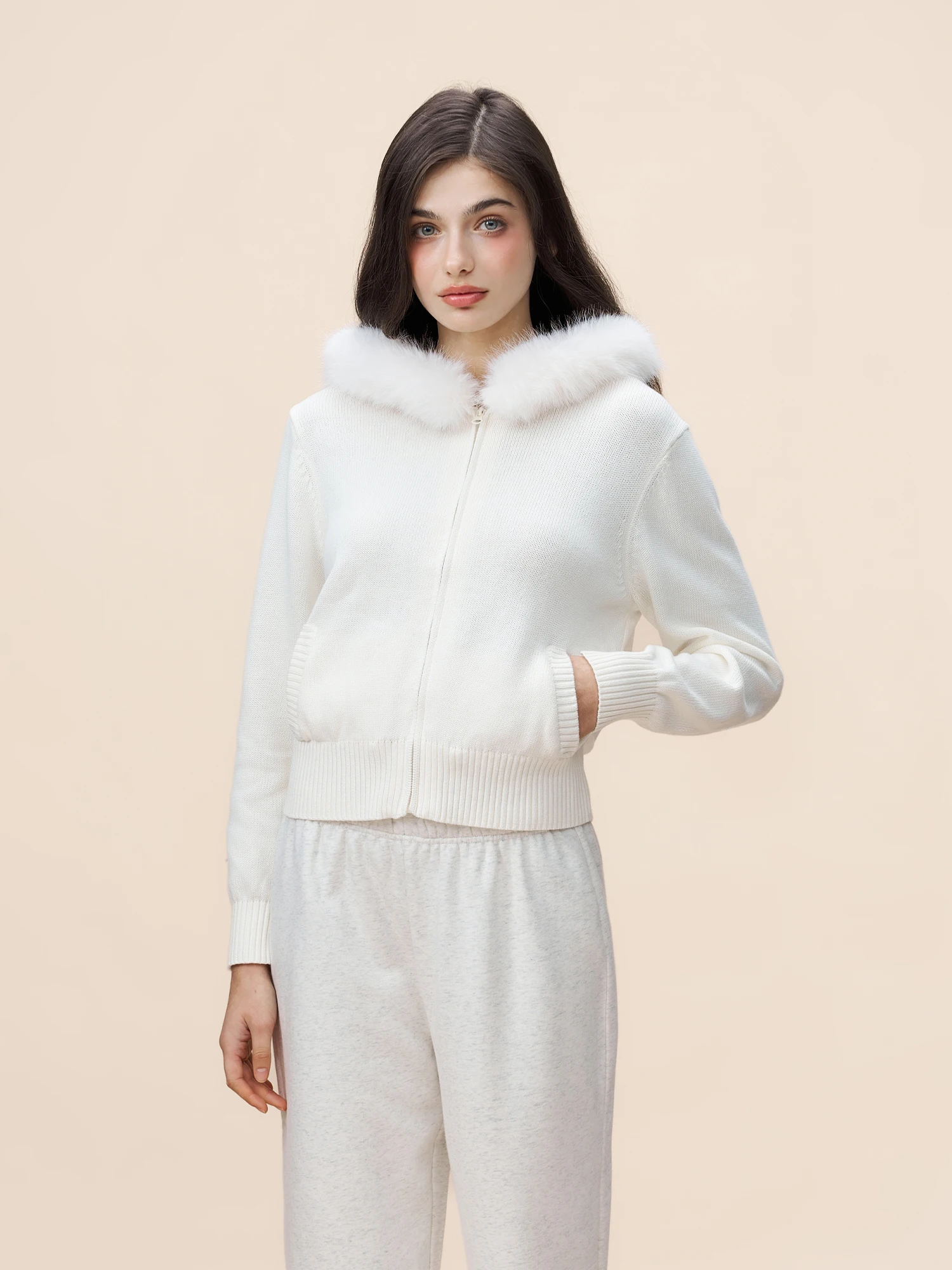 Вязаный кардиган Yescci в корейском стиле для женщин, белый, с капюшоном, на пуговицах, с эффектом похудения, осень-зима, новинка, хлопковая ткань
Вязаный кардиган Yescci в корейском стиле для женщин, белый, с капюшоном, на пуговицах, с эффектом похудения, осень-зима, новинка, хлопковая ткань