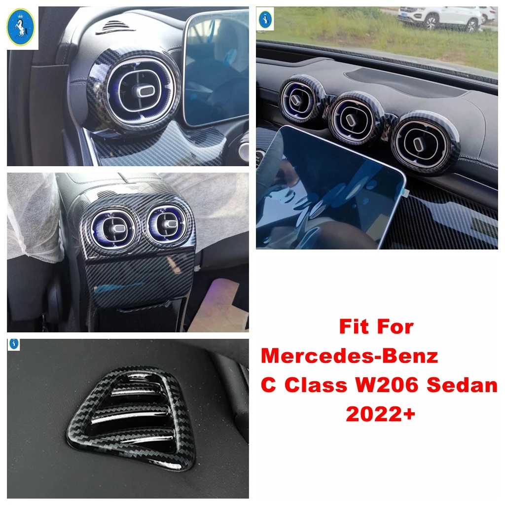 Carbon Fiber Auto Dashboard Air AC Outlet Vent Frame Cover Trim Accessories For Mercedes-Benz C Class W206 Sedan 2022 2023 2024
Carbon Fiber Auto Dashboard Air AC Outlet Vent Frame Cover Trim Accessories For Mercedes-Benz C Class W206 Sedan 2022 2023 2024