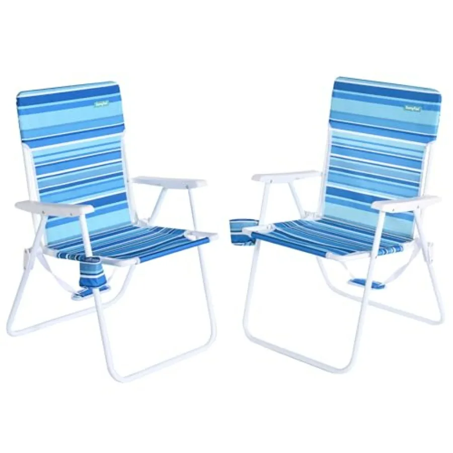Beach chair for outdoor use, steel frame with polyester fabric, navy blue, extra-tall 15-inch seat height and 300-lb capacity
Beach chair for outdoor use, steel frame with polyester fabric, navy blue, extra-tall 15-inch seat height and 300-lb capacity