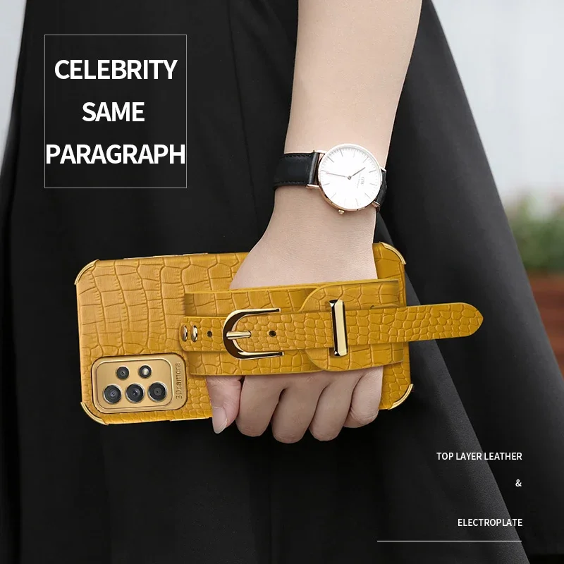 Crocodile PU Leather Wrist Strap Phone Case For Samsung Galaxy A52 A56 A55 A50s A53 A51 4G A54 5G Holder Cover Silicone Cases
Crocodile PU Leather Wrist Strap Phone Case For Samsung Galaxy A52 A56 A55 A50s A53 A51 4G A54 5G Holder Cover Silicone Cases