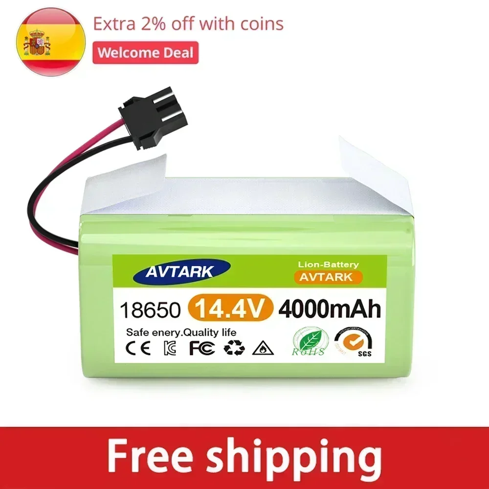 14.4V 4000mAh Li-ion Battery for Conga Excellence 950 990 1090 1790 1990 Deebot N79S N79 DN622 Eufy Robovac 11S 12 X500
14.4V 4000mAh Li-ion Battery for Conga Excellence 950 990 1090 1790 1990 Deebot N79S N79 DN622 Eufy Robovac 11S 12 X500