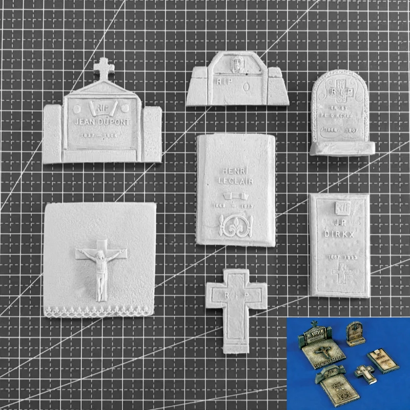 1/35 Scale Die-cast Resin Model Kit Tombstone (5 Types) Scene Model Needs Self-assembly and Coloring
1/35 Scale Die-cast Resin Model Kit Tombstone (5 Types) Scene Model Needs Self-assembly and Coloring