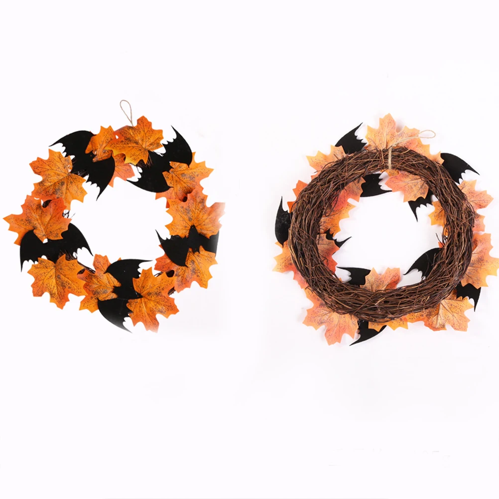 Bat Wreath Pendant Halloween Floral Decor Door Ornaments Wooden Hanging Garland
Bat Wreath Pendant Halloween Floral Decor Door Ornaments Wooden Hanging Garland