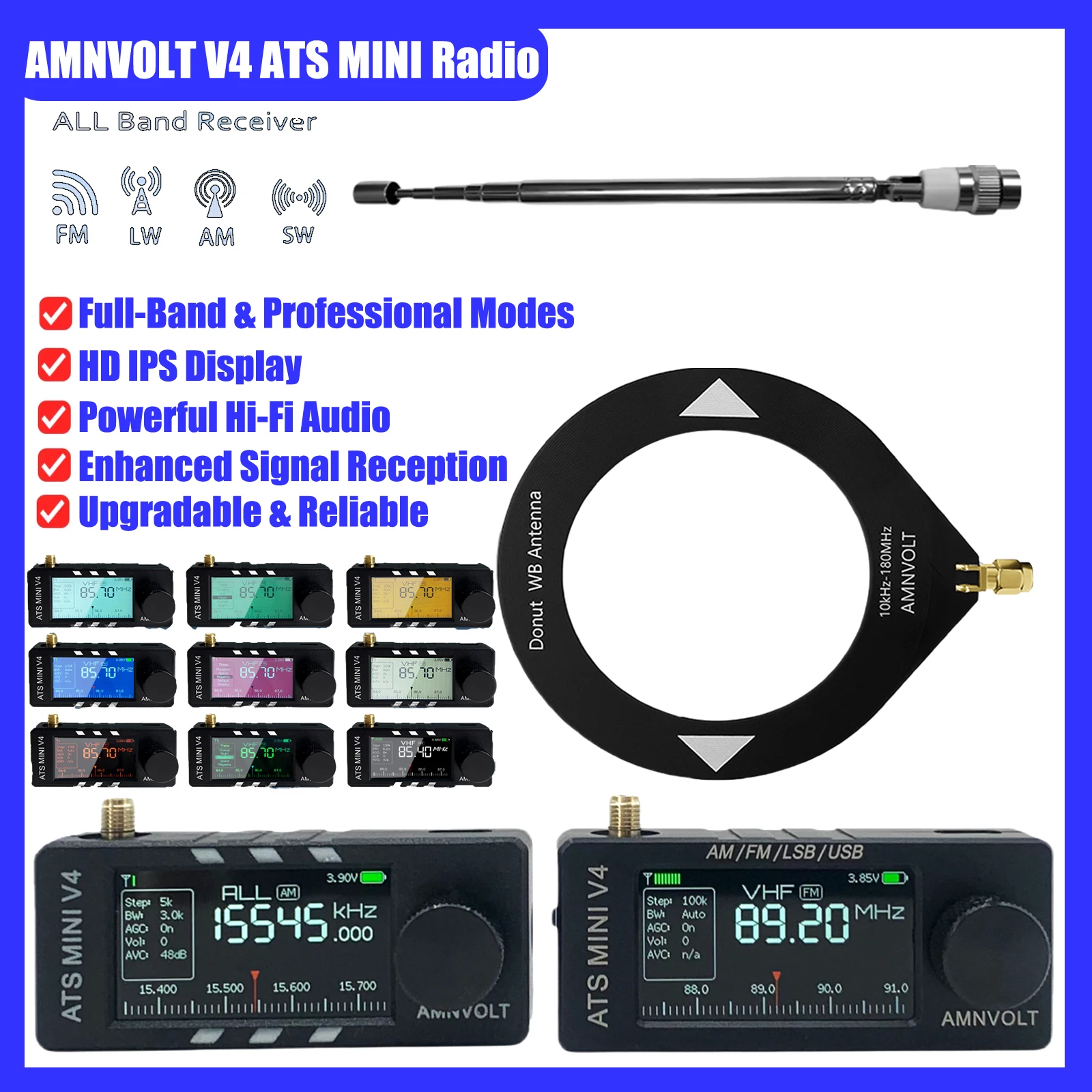 Металлический/пластиковый корпус AMNVOLT V4 ATS MINI SI4732 DSP Радио FM AM SSB LSB USB Вседиапазонные карманные радиостанции для прогулок, пеших прогулок, кемпинга
Металлический/пластиковый корпус AMNVOLT V4 ATS MINI SI4732 DSP Радио FM AM SSB LSB USB Вседиапазонные карманные радиостанции для прогулок, пеших прогулок, кемпинга
