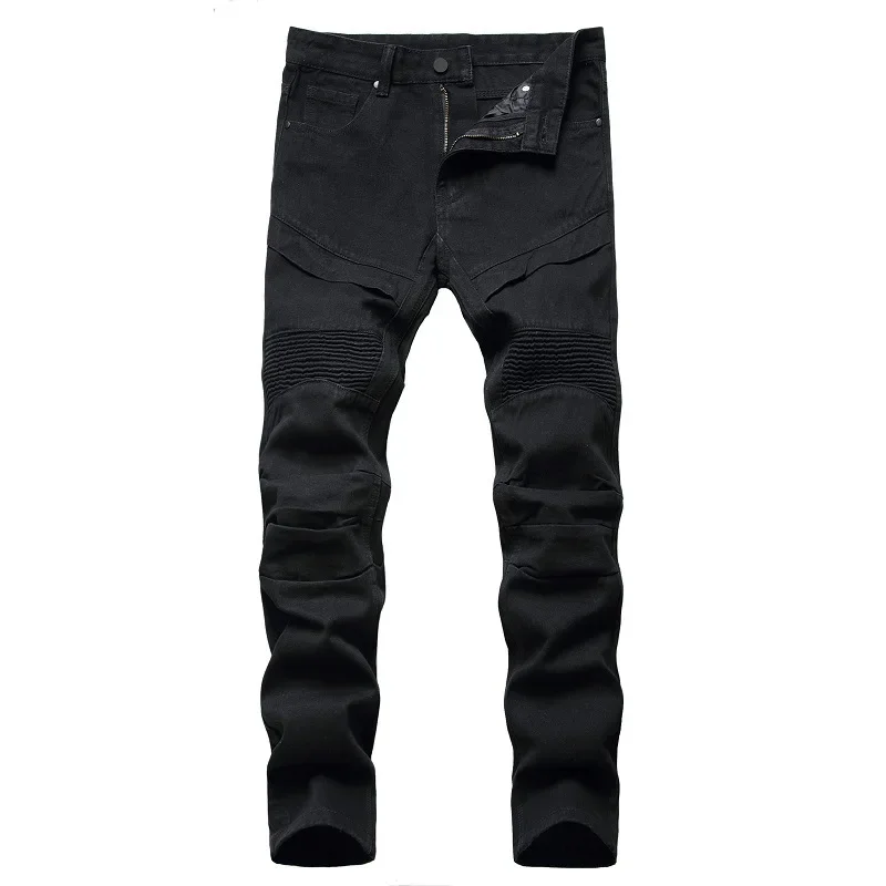 2024 New European and American Men's Solid-color Biker Style Individualistic Patchwork Straight-leg Casual Denim Long Pants.
2024 New European and American Men's Solid-color Biker Style Individualistic Patchwork Straight-leg Casual Denim Long Pants.