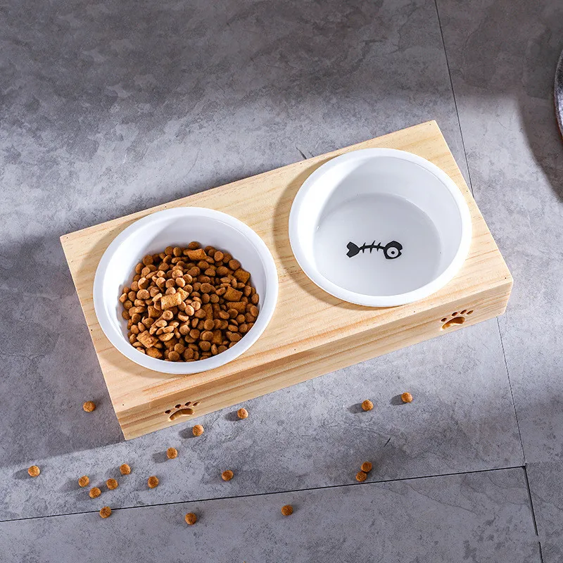 Elevated Pet Bowls Single/Double Cat Stainless Steel Food Bowls Wooden Dog Water Feeding Container Cat Food Bowls Pet Supplies
Elevated Pet Bowls Single/Double Cat Stainless Steel Food Bowls Wooden Dog Water Feeding Container Cat Food Bowls Pet Supplies