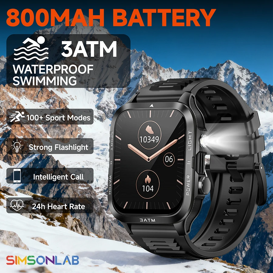 3ATM Smart Watch Outdoor Flashlight Large Battery Capacity 1.96-inch IPS Screen AI Assistant Health&Sleep Monitoring Men Women
3ATM Smart Watch Outdoor Flashlight Large Battery Capacity 1.96-inch IPS Screen AI Assistant Health&Sleep Monitoring Men Women