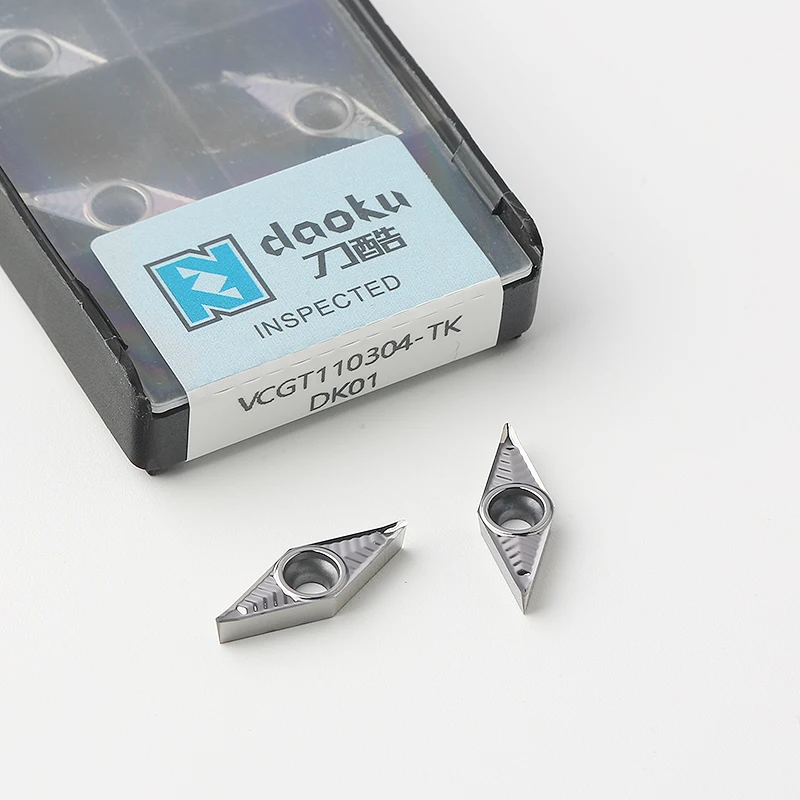 KKDAOKU Original Turning Inserts VCGT110304 Carbide Inserts CNC Lathe Blade For aluminum Lathe Cutter
KKDAOKU Original Turning Inserts VCGT110304 Carbide Inserts CNC Lathe Blade For aluminum Lathe Cutter
