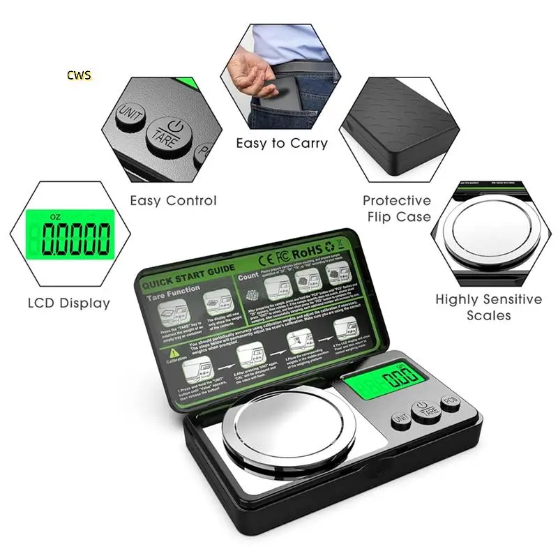 Digital Milligram Scale, 50G Precision Scale With 0.001G Accuracy, Mini Jewelry Scale For Gold, Powder, Medicine
Digital Milligram Scale, 50G Precision Scale With 0.001G Accuracy, Mini Jewelry Scale For Gold, Powder, Medicine