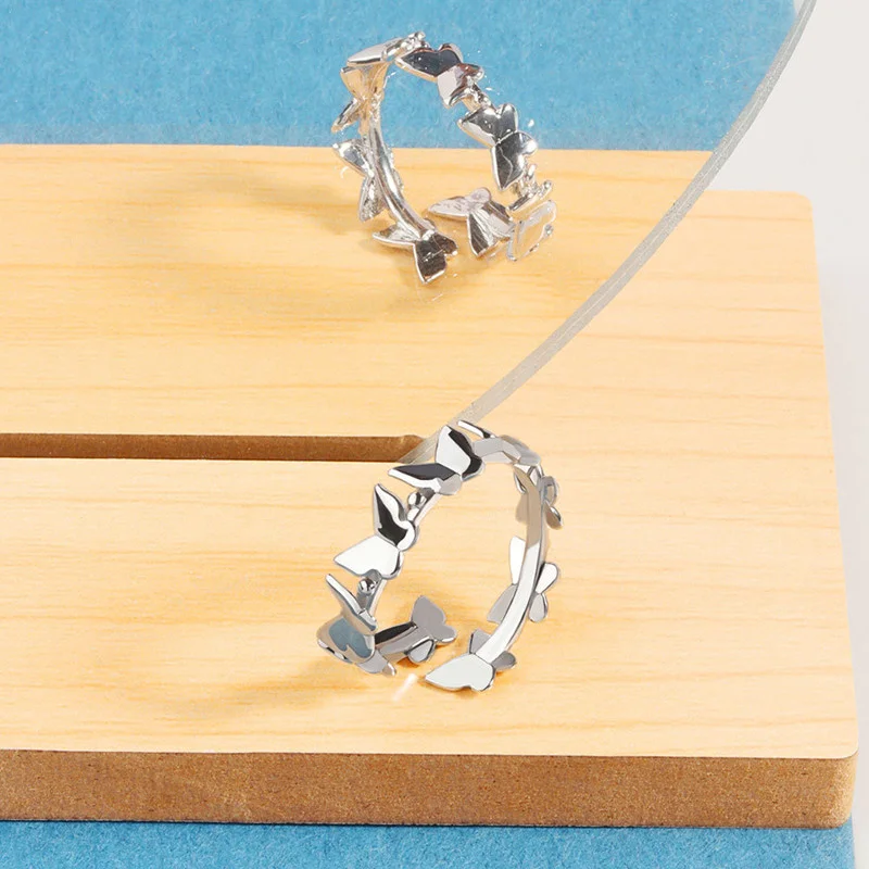 925 Sterling Silver Butterfly Adjustable Rings For Women Geometric Adjustable Finger Ring Creative Design Fine Jewlery Gifts
925 Sterling Silver Butterfly Adjustable Rings For Women Geometric Adjustable Finger Ring Creative Design Fine Jewlery Gifts