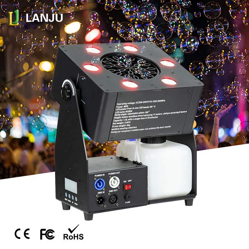 New Stage Special Effects Bubble Machine DMX RGBW LED Light Outdoor Performance Wedding Party Festival Automatic Bubble Machine
New Stage Special Effects Bubble Machine DMX RGBW LED Light Outdoor Performance Wedding Party Festival Automatic Bubble Machine