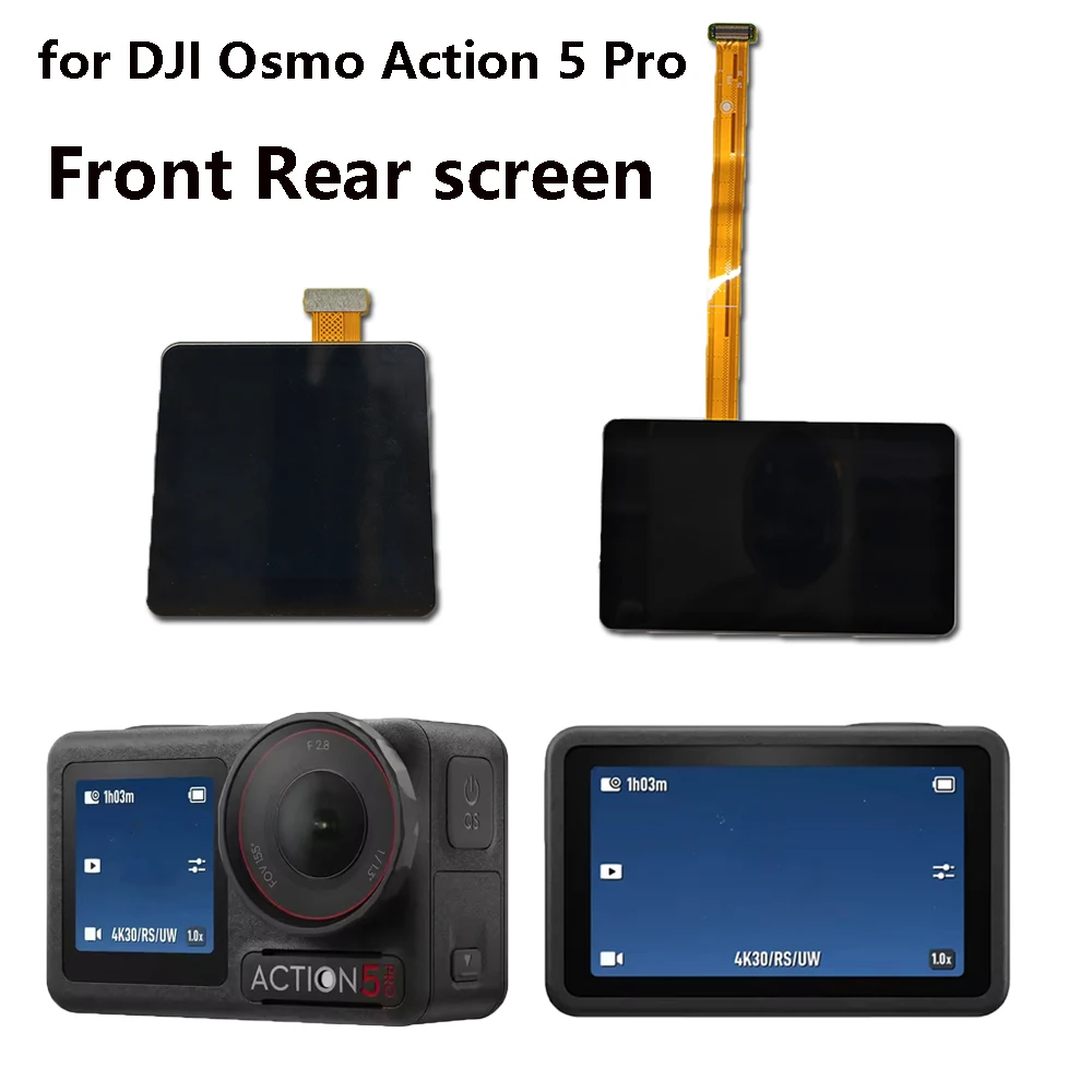 For Osmo Action5 Pro Camera Front Rear Screen Display Replacement for DJI Osmo Action 5 Pro LCD Screen Assembly Camera Parts
For Osmo Action5 Pro Camera Front Rear Screen Display Replacement for DJI Osmo Action 5 Pro LCD Screen Assembly Camera Parts