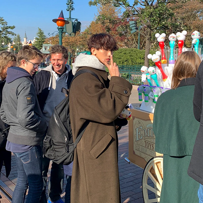 Зимнее мужское шерстяное пальто MRCYC: утепленное, в корейском стиле, средней длины, модное, свободного кроя, молодежное, на одной пуговице
Зимнее мужское шерстяное пальто MRCYC: утепленное, в корейском стиле, средней длины, модное, свободного кроя, молодежное, на одной пуговице