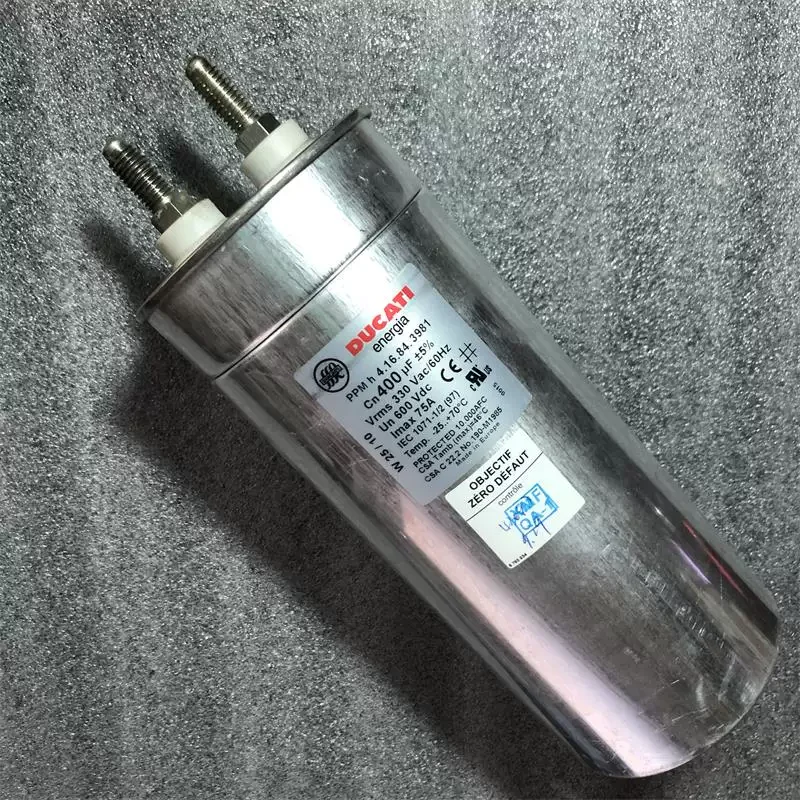 Новый итальянский бесконечный конденсатор DUCATI 400 мкФ 330 В переменного тока, сильноточный высоковольтный масляный погружной бесконечный конденсатор
Новый итальянский бесконечный конденсатор DUCATI 400 мкФ 330 В переменного тока, сильноточный высоковольтный масляный погружной бесконечный конденсатор