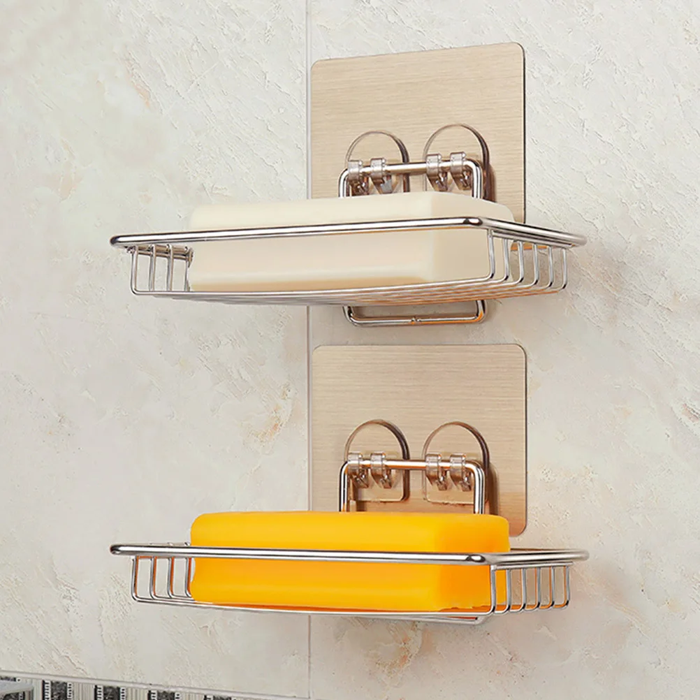 Soap Dish Holder Stainless Steel Wall Mounted Self Adhesive Storage Rack Bathroom Kitchen Laundry Sponge Scouring Pad
Soap Dish Holder Stainless Steel Wall Mounted Self Adhesive Storage Rack Bathroom Kitchen Laundry Sponge Scouring Pad