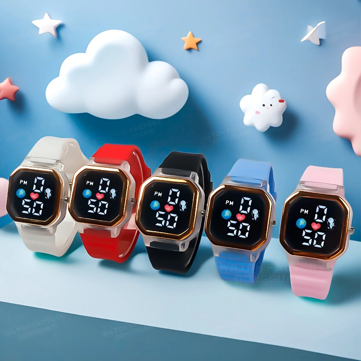 Kids Astronaut LED Digital Watch, Square Jelly Strap, Waterproof Cartoon Electronic Wristwatch
Kids Astronaut LED Digital Watch, Square Jelly Strap, Waterproof Cartoon Electronic Wristwatch