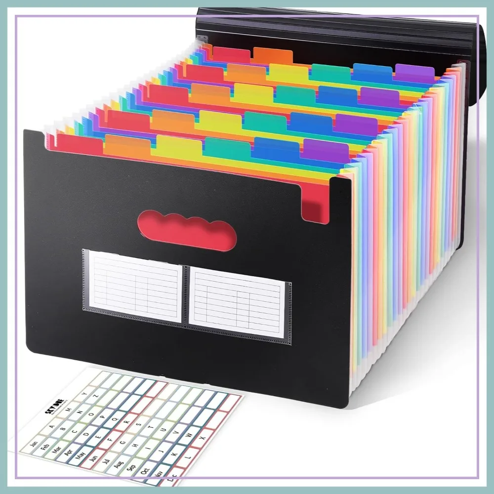26 Pocket Accordion File Organizer with Labels, Expanding Folder for A4/Letter, Home Office Document Management
26 Pocket Accordion File Organizer with Labels, Expanding Folder for A4/Letter, Home Office Document Management