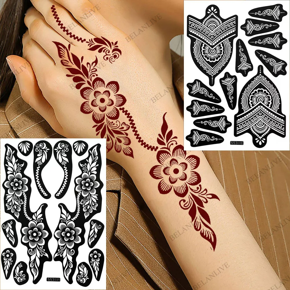 1Pc Henna Tattoo Stencil for Hand Flower Pattern Tattoo Template for Women Body Painting Henna Tattoo Tools
1Pc Henna Tattoo Stencil for Hand Flower Pattern Tattoo Template for Women Body Painting Henna Tattoo Tools