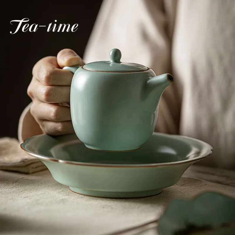 220ml Azure Porcelain Ru Kiln Teapot Office Meeting Guest Household Kettle Ceramic Open Peice Can Raise Single Pot Kungfu Teaset
220ml Azure Porcelain Ru Kiln Teapot Office Meeting Guest Household Kettle Ceramic Open Peice Can Raise Single Pot Kungfu Teaset
