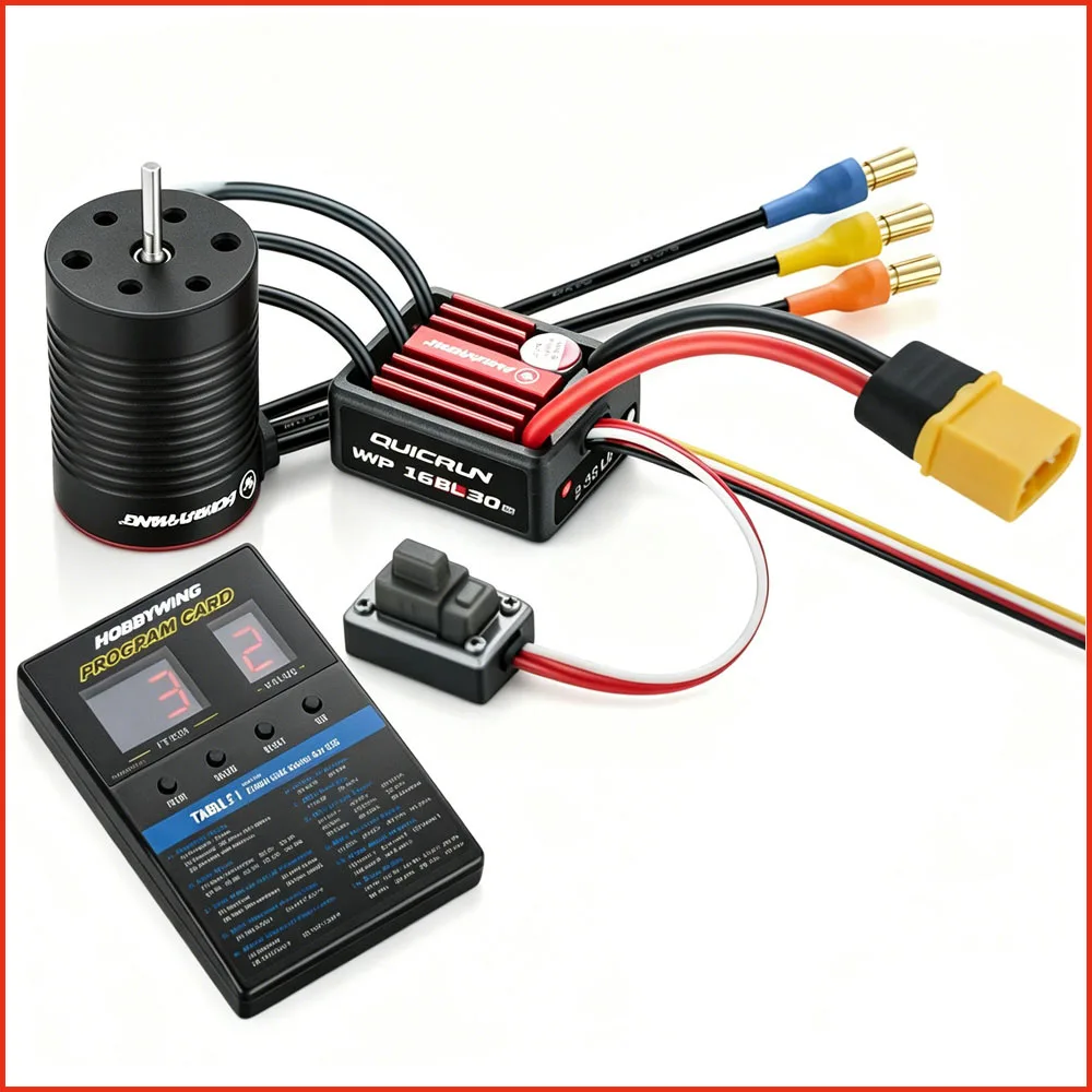 Hobbywing QuicRun-WP-16BL30 G2 2-3S Waterproof Brushless ESC & 2435SL 4500KV/6500KV G3 Motor For 1:16 1:18 RC Truck
Hobbywing QuicRun-WP-16BL30 G2 2-3S Waterproof Brushless ESC & 2435SL 4500KV/6500KV G3 Motor For 1:16 1:18 RC Truck