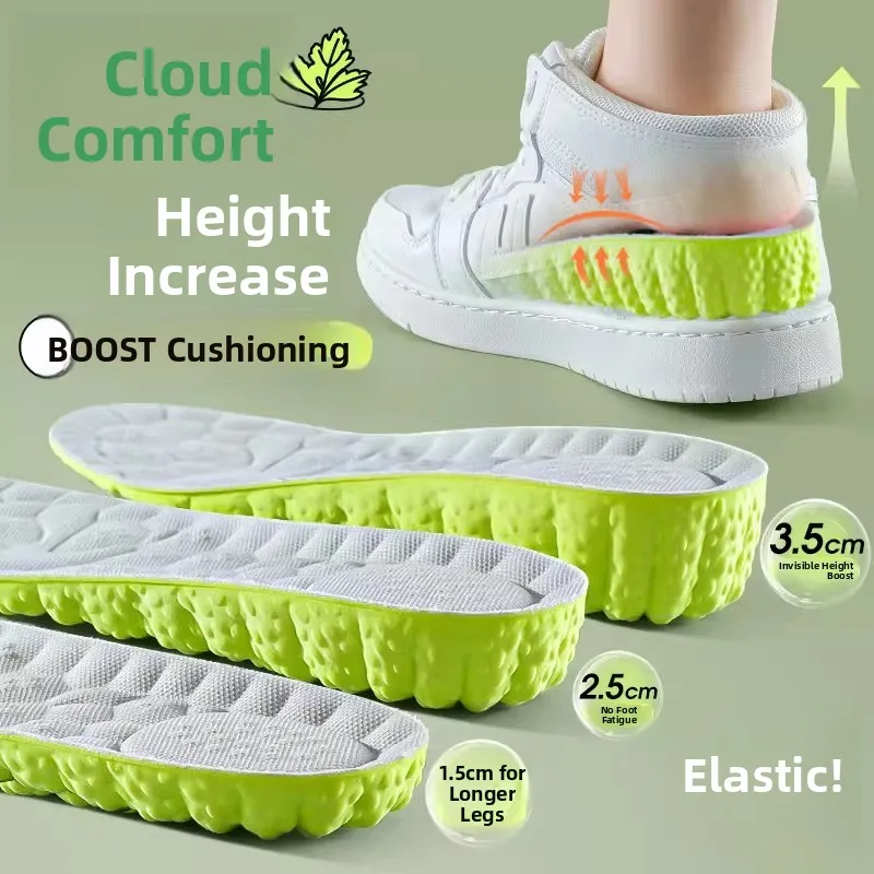Sport Shock Absorption Sweat Absorbing Insoles 4D Cloud Sensation Heightening Invisible Full Pad Unisex Ultra Soft Comfortable
Sport Shock Absorption Sweat Absorbing Insoles 4D Cloud Sensation Heightening Invisible Full Pad Unisex Ultra Soft Comfortable