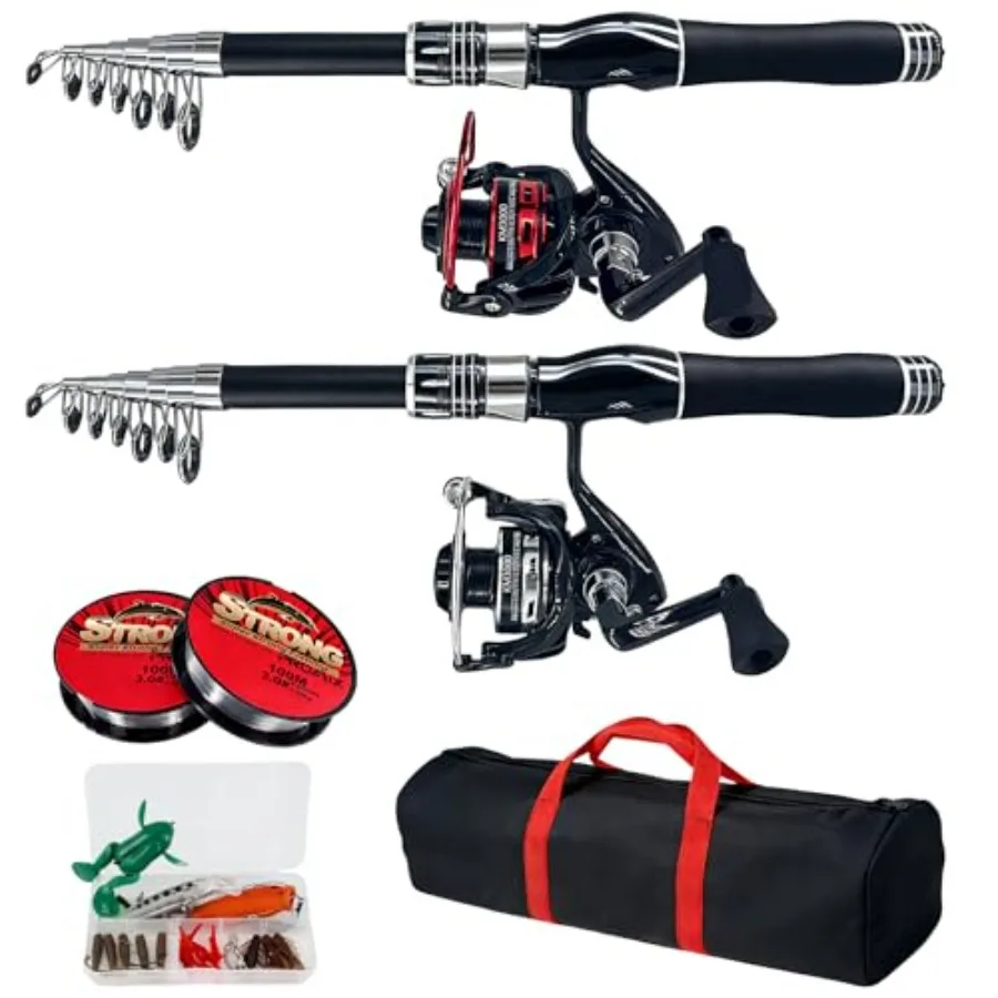 Fishing Rod, 6.9ft 2Pcs Telescopic Fishing Pole Set, Spinning Rod and Reel Combo with Carrier Bag Freshwater Fishing Rod and Re
Fishing Rod, 6.9ft 2Pcs Telescopic Fishing Pole Set, Spinning Rod and Reel Combo with Carrier Bag Freshwater Fishing Rod and Re
