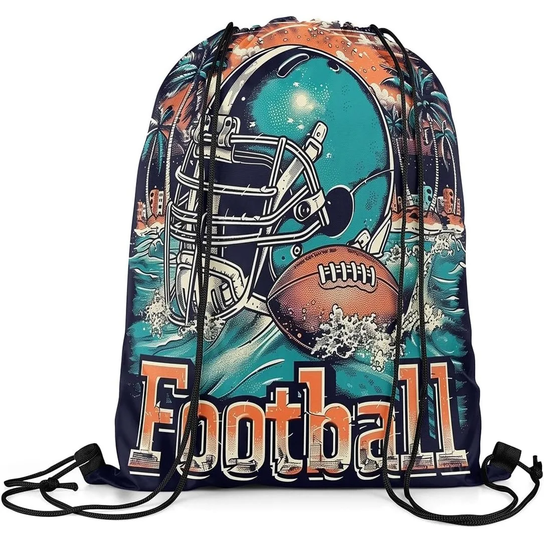 Рюкзак на шнурке для американского футбола, бирюзовый шлем для регби, водонепроницаемые сумки на шнурке для спортзала
Рюкзак на шнурке для американского футбола, бирюзовый шлем для регби, водонепроницаемые сумки на шнурке для спортзала