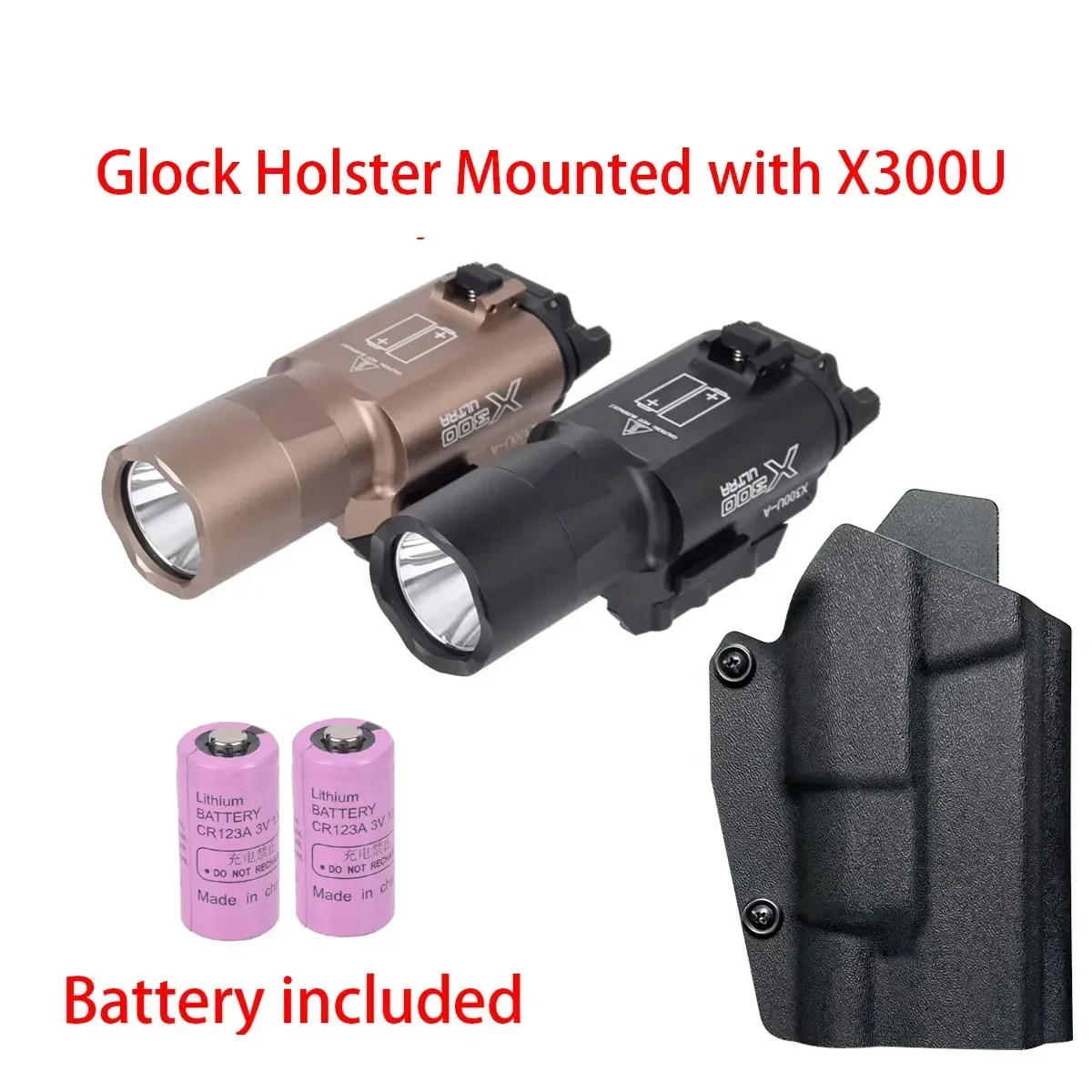Tactical Weapon Light X300 Ultra Pistol Gun Surefir X300U Torch Armas Handgun Flashlight Kydex Glock Holster Scout Light CR123A
Tactical Weapon Light X300 Ultra Pistol Gun Surefir X300U Torch Armas Handgun Flashlight Kydex Glock Holster Scout Light CR123A
