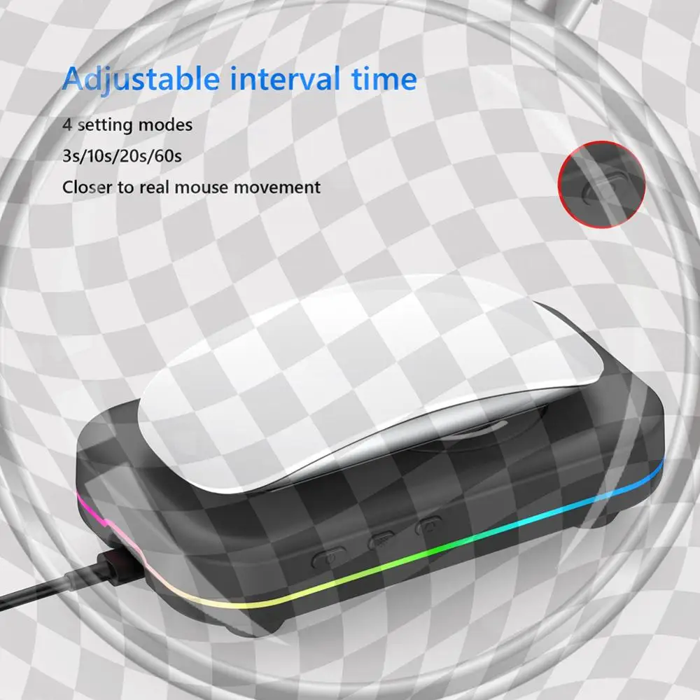 Undetectable Automatic Mouse Wiggler 4 Modes RGB Lights Type-C Port No Software Required/Driver-Free Keep Computer Laptop Active
Undetectable Automatic Mouse Wiggler 4 Modes RGB Lights Type-C Port No Software Required/Driver-Free Keep Computer Laptop Active
