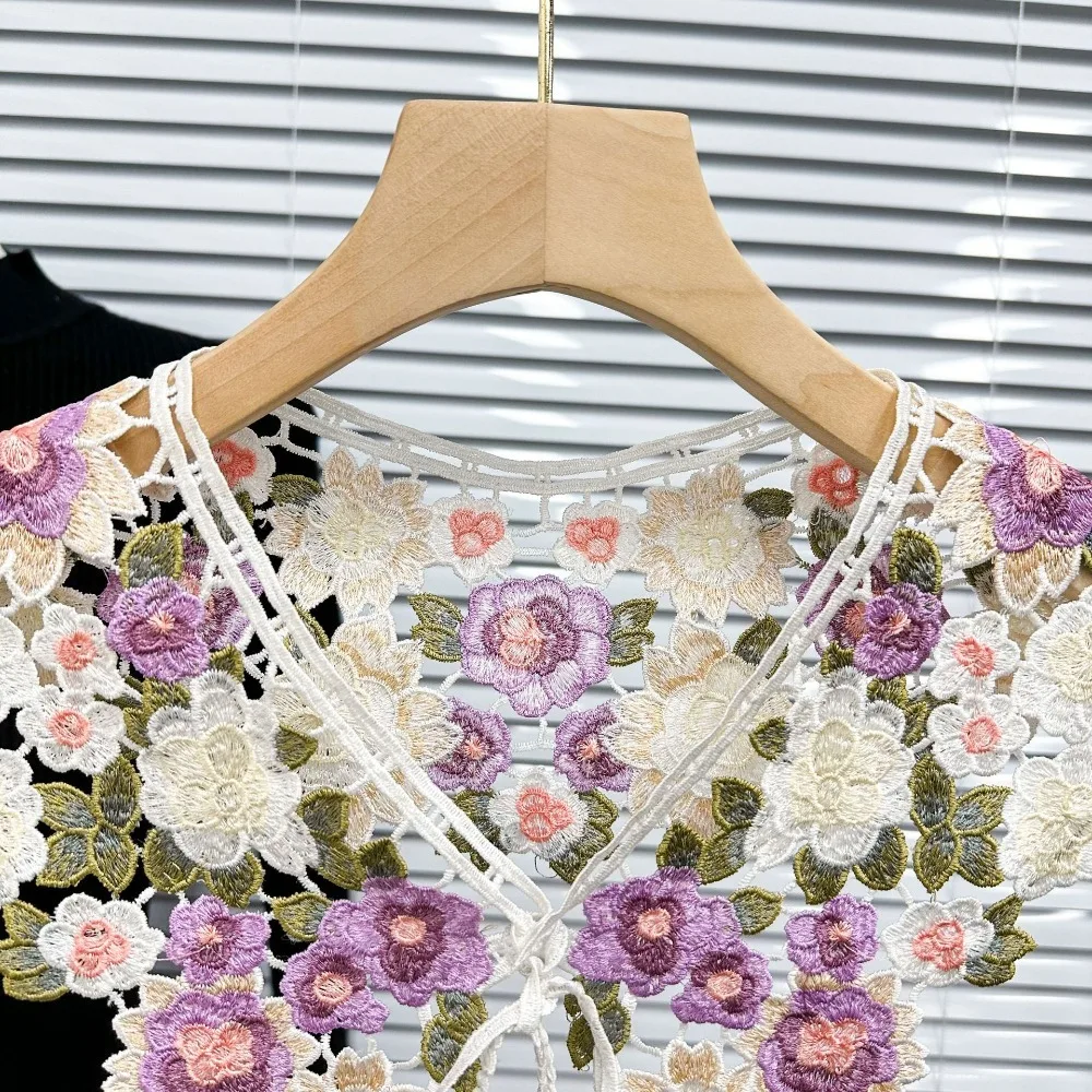 Fashion Embroidery Women's Lace Collar Fake Collar Lace Up Shawl Bow Neck Collar Insignia Cloak Fake False Collars
Fashion Embroidery Women's Lace Collar Fake Collar Lace Up Shawl Bow Neck Collar Insignia Cloak Fake False Collars