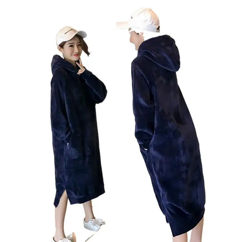 2024 Winter Women thick warm Hoodies Velvet Sweatshirt Dress Pullover Long Autunm velvet Hoodie black gray blue
2024 Winter Women thick warm Hoodies Velvet Sweatshirt Dress Pullover Long Autunm velvet Hoodie black gray blue