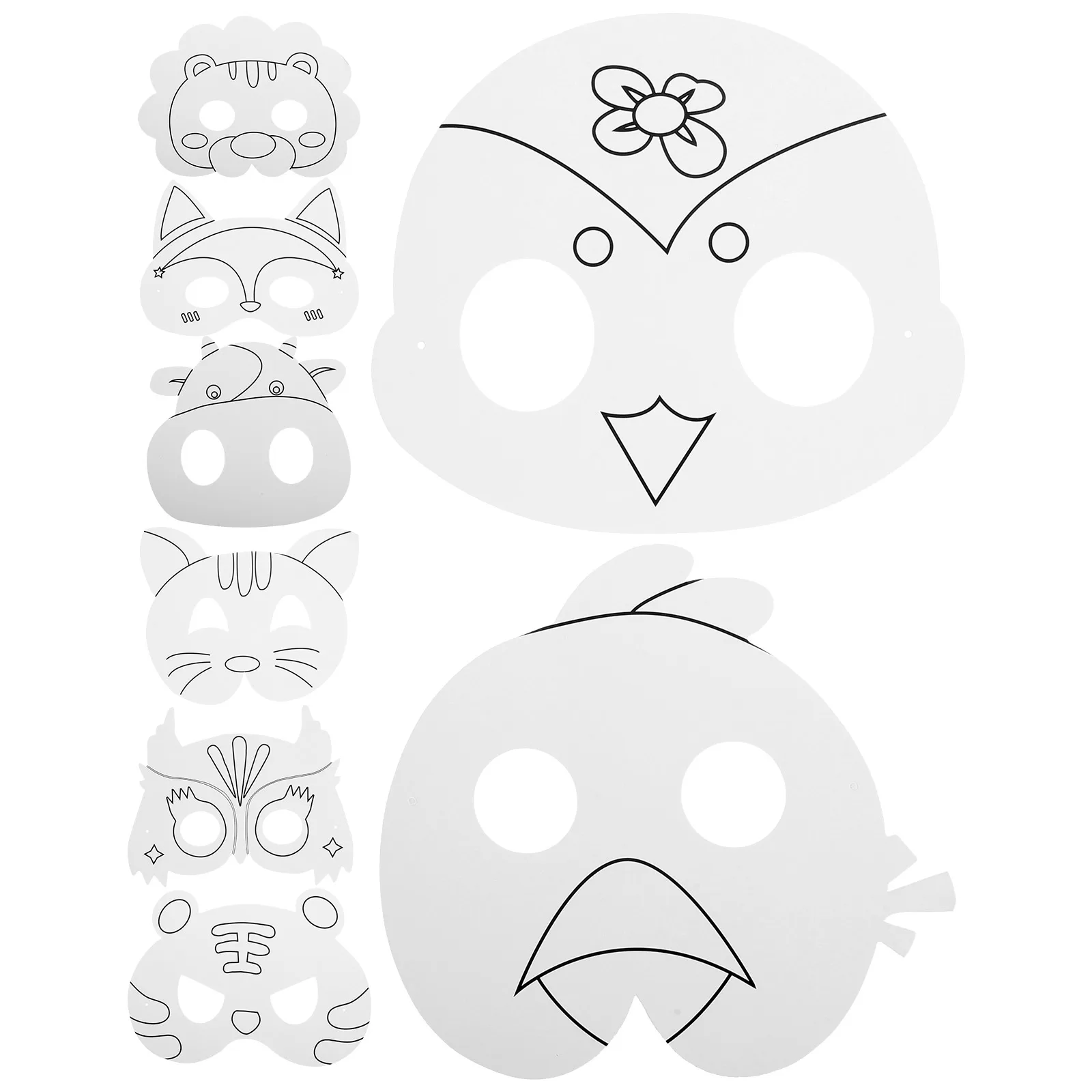 1Set Paintable DIY Paper Masks for Children Creative Art Projects Handmade Mask Craft Kit Halloween Masquerade Props Unfinished
1Set Paintable DIY Paper Masks for Children Creative Art Projects Handmade Mask Craft Kit Halloween Masquerade Props Unfinished