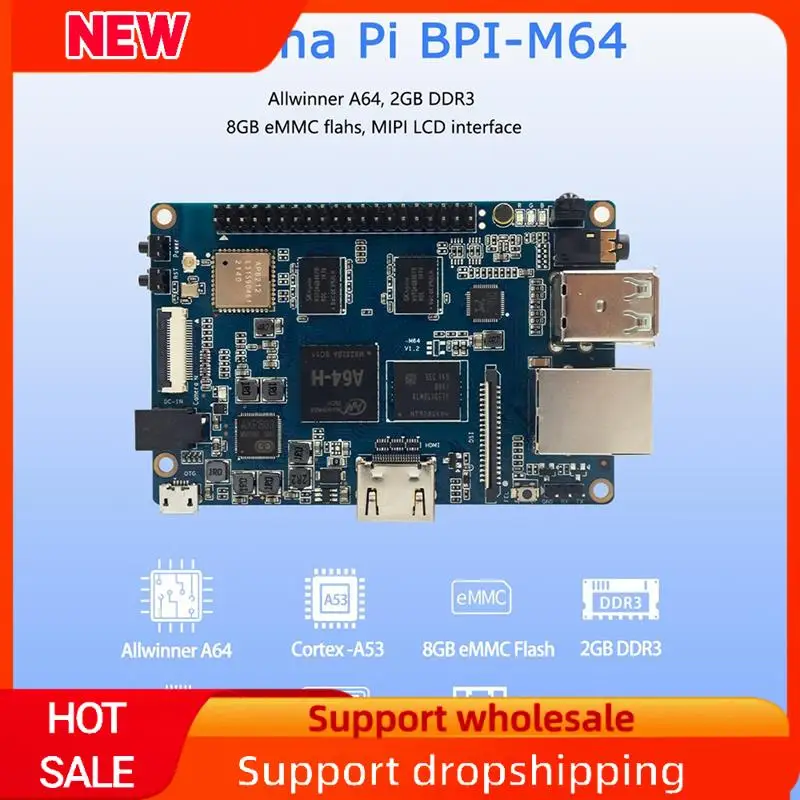 Превосходная плата для разработки Banana Pi BPI-M64 + радиатор A64 2 ГБ DDR3 8G EMMC 1000 Мбит/с Wi-Fi + BT Поддержка для Linux Raspberry Pi
Превосходная плата для разработки Banana Pi BPI-M64 + радиатор A64 2 ГБ DDR3 8G EMMC 1000 Мбит/с Wi-Fi + BT Поддержка для Linux Raspberry Pi