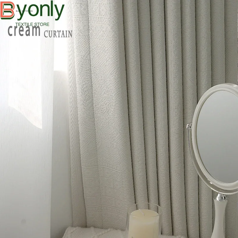 Embossed Milk White Jacquard Velvet Chenille Thickened Curtains for Living Room Bedroom French Window Balcony Window Customized
Embossed Milk White Jacquard Velvet Chenille Thickened Curtains for Living Room Bedroom French Window Balcony Window Customized