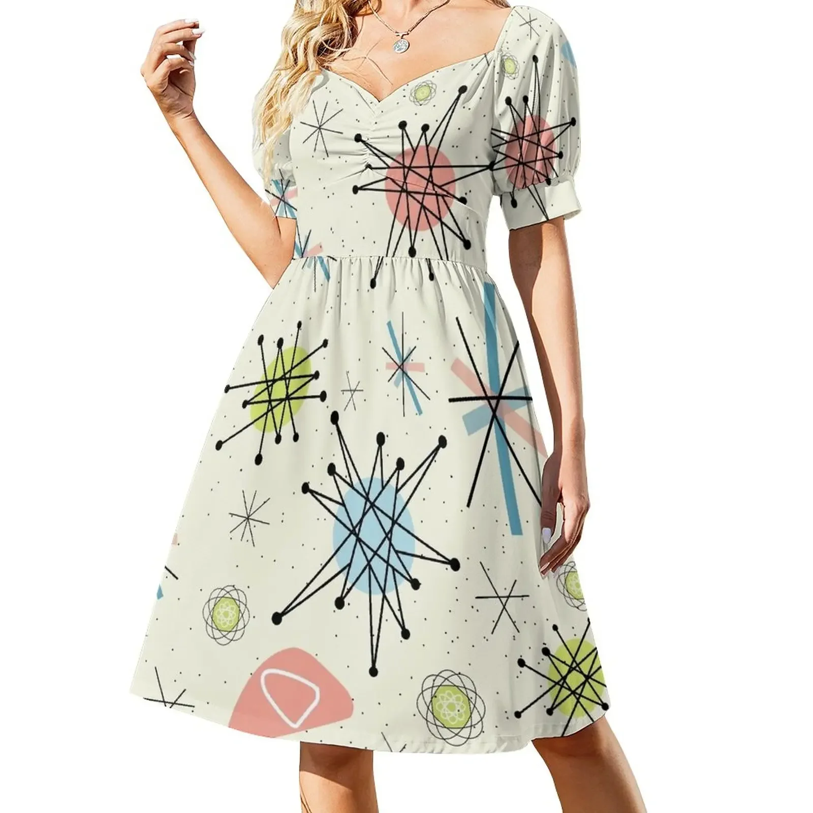 1950s Atomic Pattern Short-Sleeved Dress summer dresses for women 2025 women's summer dresses 2025
1950s Atomic Pattern Short-Sleeved Dress summer dresses for women 2025 women's summer dresses 2025