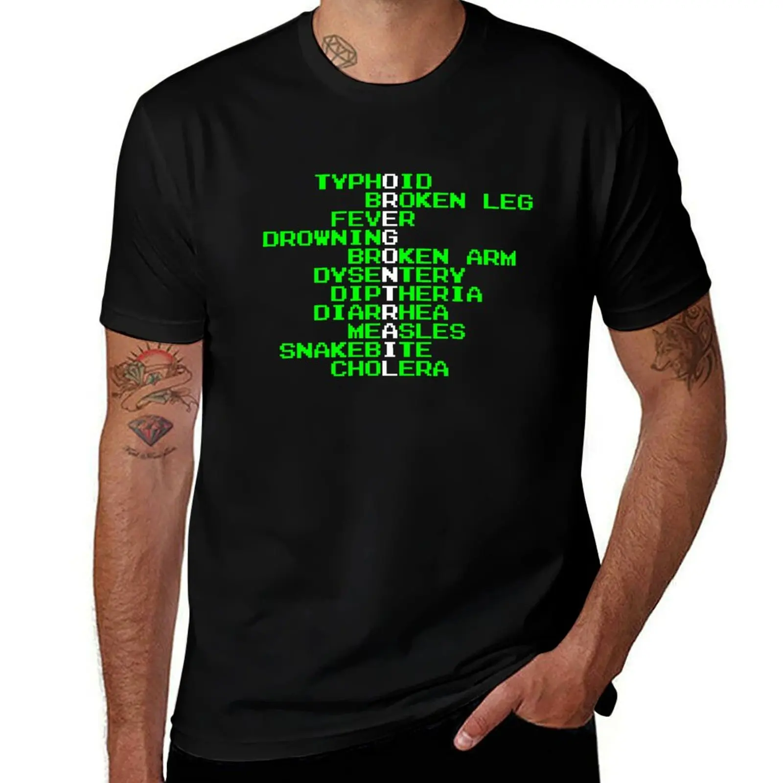 Oregon Trail - Ways to Die in the West T-Shirt Casual Fashion Short Sleeve Cotton T-Shirt
Oregon Trail - Ways to Die in the West T-Shirt Casual Fashion Short Sleeve Cotton T-Shirt
