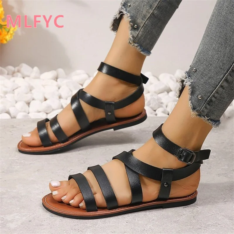 Flat Bottomed Casual Crossover Sandals with Hoops and Straps for Women's New Solid Color Fish Mouth Shoes Sandals Women
Flat Bottomed Casual Crossover Sandals with Hoops and Straps for Women's New Solid Color Fish Mouth Shoes Sandals Women