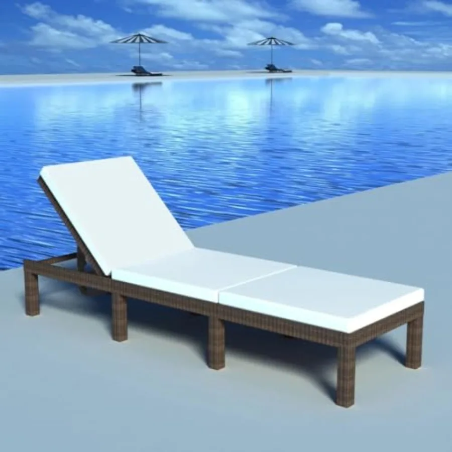 PE Rattan Sun Lounger with Adjustable Backrest and Removable Cushion, Manual Multi-Position Recliner for Patio, Garden, or Balc
PE Rattan Sun Lounger with Adjustable Backrest and Removable Cushion, Manual Multi-Position Recliner for Patio, Garden, or Balc