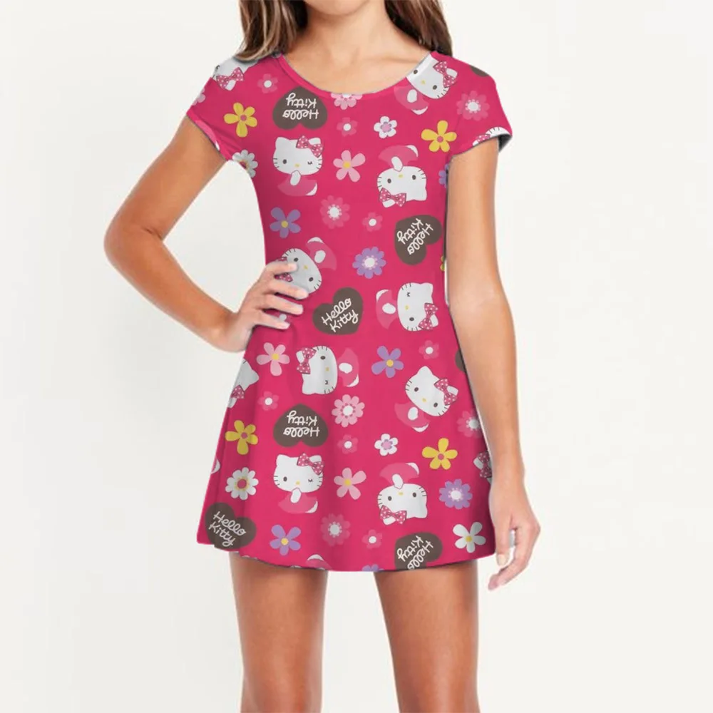 MINISO New Summer Girls Dress Fashion Cartoon Cute Cinnamoroll &Hello Kitty 3D Printing Dress Kid Short Sleeve Princess Clothing
MINISO New Summer Girls Dress Fashion Cartoon Cute Cinnamoroll &Hello Kitty 3D Printing Dress Kid Short Sleeve Princess Clothing