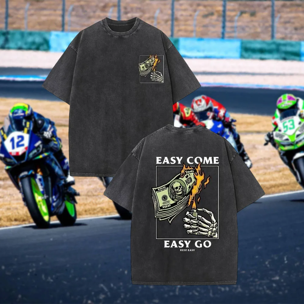 Men's Casual Stylish Washed Cotton T - Shirt 100% Pure Cotton Motorcycle Elements Breathable Sweat-Absorbent New Design
Men's Casual Stylish Washed Cotton T - Shirt 100% Pure Cotton Motorcycle Elements Breathable Sweat-Absorbent New Design