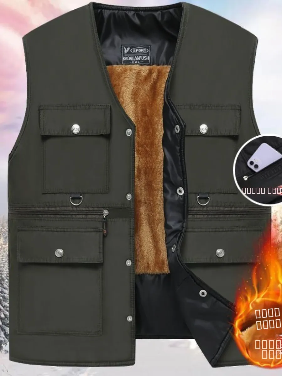 Men's Fce Lined Cotton Vest Warmth Additive Autumn Winter Sle Dad Clothes New Model Jaet Vest Urban Sle No Collar
Men's Fce Lined Cotton Vest Warmth Additive Autumn Winter Sle Dad Clothes New Model Jaet Vest Urban Sle No Collar