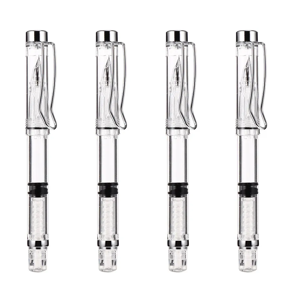4Pcs Ink Absorber Fountain Pen Transparent Refillable Professional Writing Pen for Students Teachers Office Staff School
4Pcs Ink Absorber Fountain Pen Transparent Refillable Professional Writing Pen for Students Teachers Office Staff School