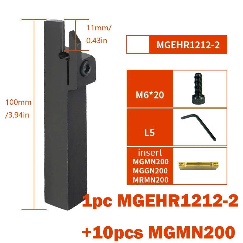 Full Series Grooving Tool Holder MGEHR1212 MGEHR1616 Carbide Grooving Insert MGMN150 MGMN200 MGMN300 MGMN400
Full Series Grooving Tool Holder MGEHR1212 MGEHR1616 Carbide Grooving Insert MGMN150 MGMN200 MGMN300 MGMN400