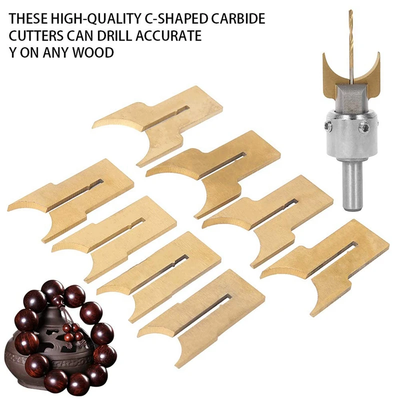 AB30-Premium Beads Drill Bit Wooden Bead Maker Carbide Ball Blade Woodworking Milling Cutter Molding Tool Beads Router
AB30-Premium Beads Drill Bit Wooden Bead Maker Carbide Ball Blade Woodworking Milling Cutter Molding Tool Beads Router