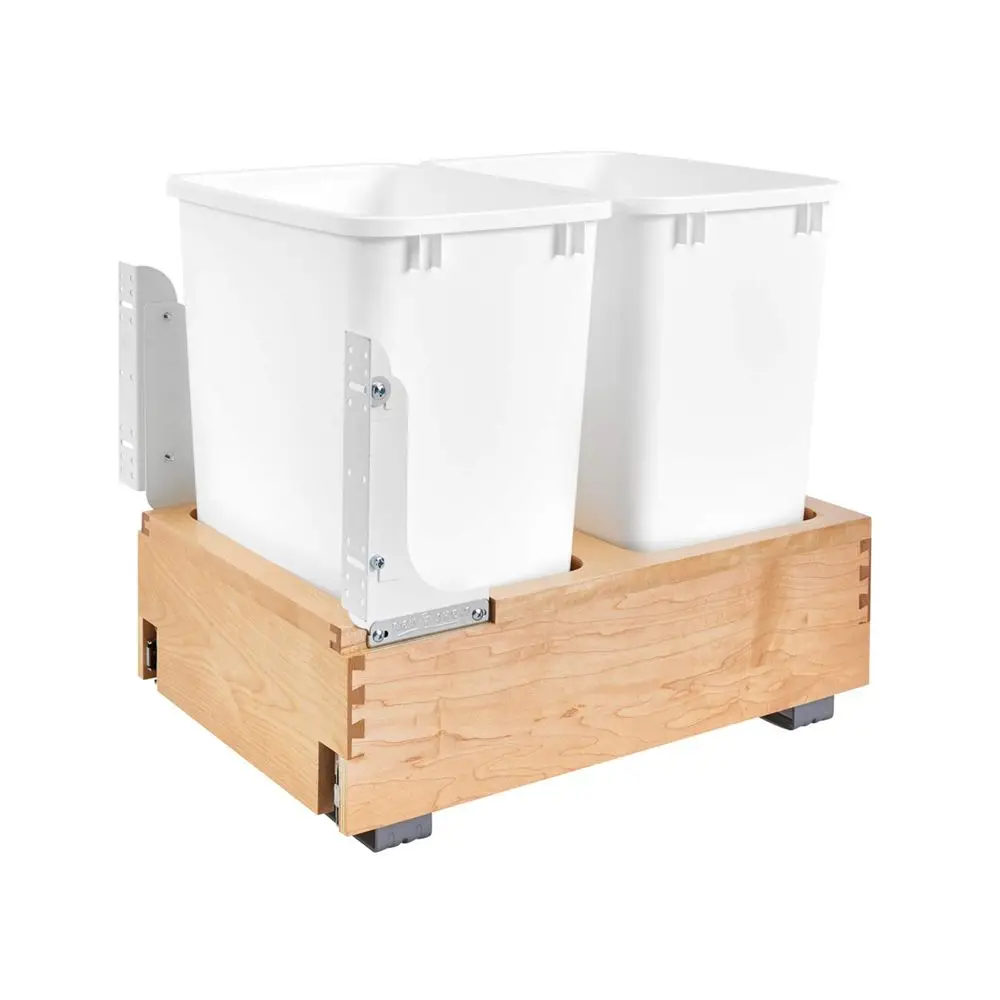 35 Qt Bottom Mount Double Pullout Under Cabinet Kitchen Trash Cans, 150 Pound Rated FullExtension Slides, Gray, 4WC18DM2 Contai
35 Qt Bottom Mount Double Pullout Under Cabinet Kitchen Trash Cans, 150 Pound Rated FullExtension Slides, Gray, 4WC18DM2 Contai