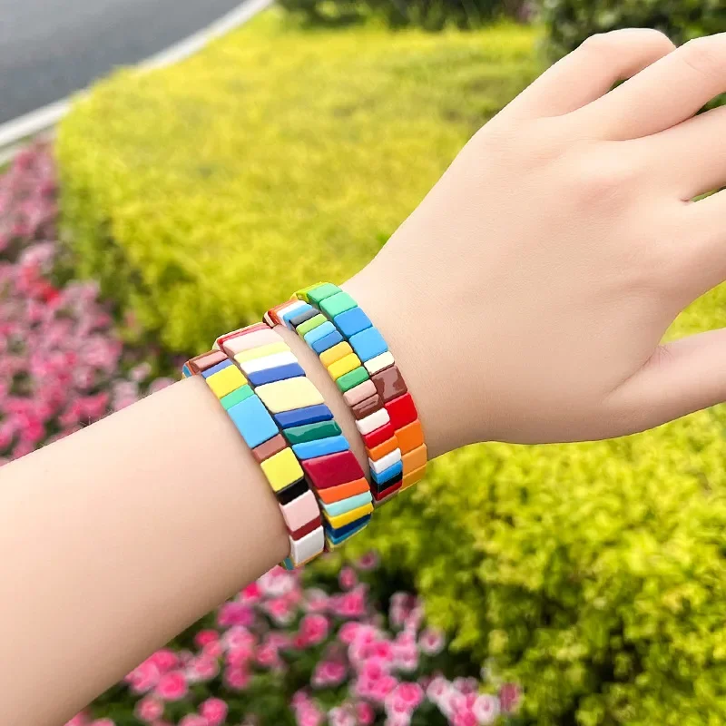 Fashion Ins Style Bohemian Light Luxury Couple Bracelet Set Multicolor Gradient Enamel Beaded DIY Bracelet Jewelry Accessories
Fashion Ins Style Bohemian Light Luxury Couple Bracelet Set Multicolor Gradient Enamel Beaded DIY Bracelet Jewelry Accessories