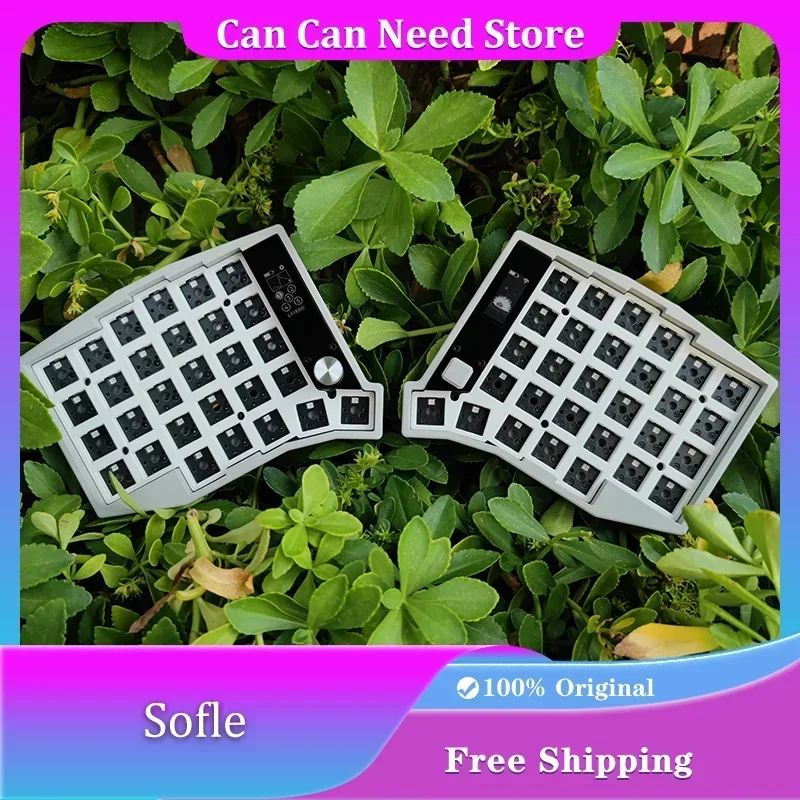 Sofle Split Keyboard Kit Wireless Bluetooth ZMK Dual Mode Scheme Hot Swap RGB Ergonomic Keyboard with Rocker Knob View Screen
Sofle Split Keyboard Kit Wireless Bluetooth ZMK Dual Mode Scheme Hot Swap RGB Ergonomic Keyboard with Rocker Knob View Screen