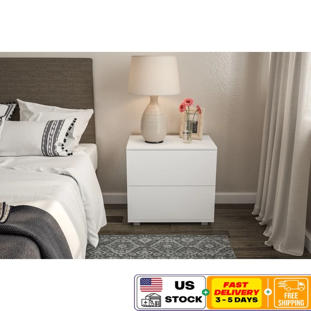 Modern 2 Drawer Nightstand Engineered Wood Storage Unit Bedroom Furniture Organization Classic Design Melamine Finish Assembly
Modern 2 Drawer Nightstand Engineered Wood Storage Unit Bedroom Furniture Organization Classic Design Melamine Finish Assembly